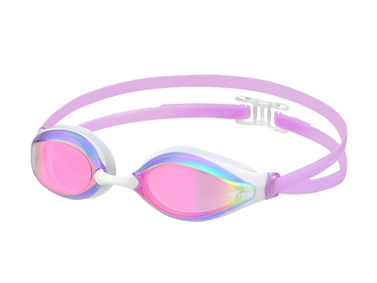 タバタ Tabata VIEW AILE V240SAM スイミングゴーグル 大人用 ユニセックス パープル 紫 ピンク 桃色 水泳 スイム 小物 競泳 ゴーグル ミラータイプ V240SAM-LVP