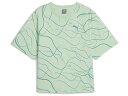 プーマ PUMA モーション AOP 半袖 Tシャツ レディース 春 夏 グリーン 緑 スポーツ フィットネス 半袖 Tシャツ 681247-88