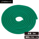 D&M ディーエム THERABAND セラバンド セラチューブ ブリスターパック 長さ3m 強度レベル+1 グリーン トレーニング用品