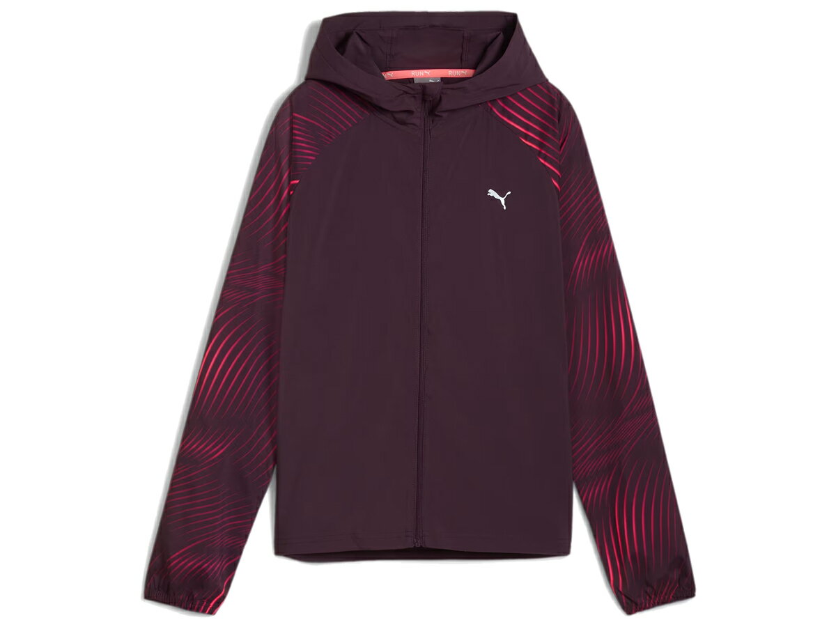 プーマ PUMA RUN FAVORITE AOP ウーブンジャケット レディース 秋 冬 ワインレッド バーガンディ スポーツ フィットネス パーカー ジャケット 524534-44
