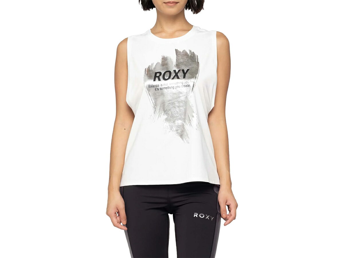 ロキシー ROXY CREATE YOUR METALLIC BALANCE クリエイト ユア メタリック バランス レディース 春 夏 水陸両用 速乾 UVカット ホワイト 白 スポーツ フィットネス タンクトップ RSL244512-WHT