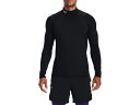アンダーアーマー UNDER ARMOUR UAコールドギアアーマー フィッティド ロングスリーブ モックネック シャツ メンズ ブラック 黒 スポーツ トレーニング インナー 長袖 1366066-001