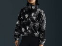 ナイキ NIKE Therma-FIT ワン オーバーサイズド 1/2ジップ フリース プリント トップ レディース 秋 冬 ブラック 黒 スポーツ フィットネ...