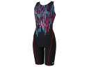 スピード speedo Stripes Delight Loosen Kneeskin ストライプスディライトルースンニースキン レディース ブラック 黒 水泳 スイム フィットネス 水着 オールインワン SFW12450-PN