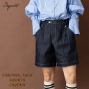 アクビ Aquvii CONTROL TACK SHORTS CAVOUR デニム ジーンズ ショートパンツ メンズ レディース ユニセックス 綿 コットン 男...