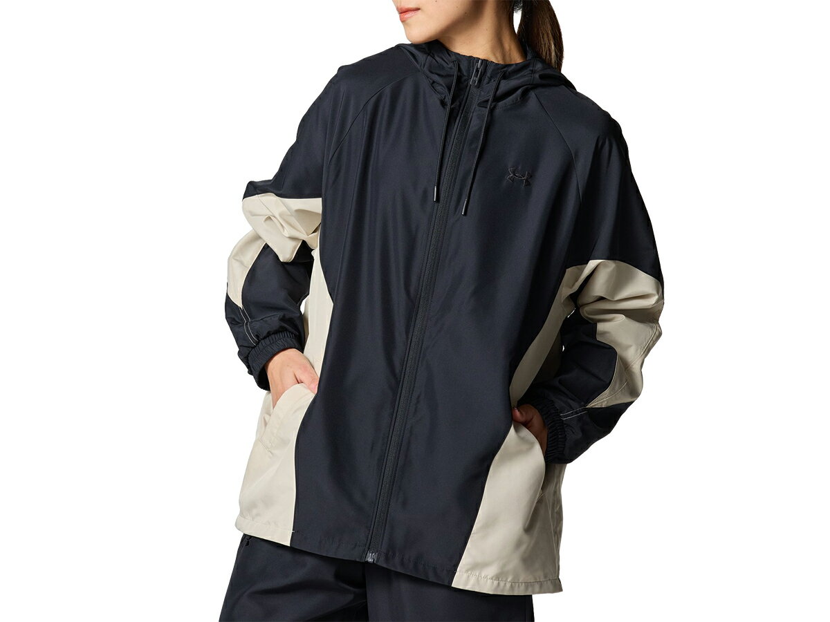 アンダーアーマー UNDER ARMOUR UAメッシュ ライナー ウーブン フルジップ フーディー レディース 秋 冬 ブラック 黒 スポーツ フィットネス パーカー ジャケット 6001385-001