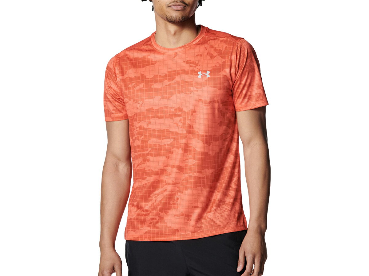 アンダーアーマー UNDER ARMOUR UAスピードストライド プリント ショートスリーブ Tシャツ メンズ 春 夏 オレンジ 橙 スポーツ トレーニング 半袖 Tシャツ 6001552-847