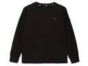 プーマ PUMA ESS MX キャット ロゴ リラックス 長袖 Tシャツ レディース 春 秋 冬 ブラック 黒 スポーツ フィットネス 長袖 Tシャツ 686...