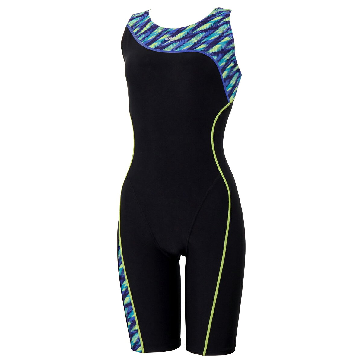 スピード speedo Asymmetry Loosen Kneeskin アシンメトリールースンニースキン レディース ブラック 黒 水泳 スイム フィットネス 水着 オールインワン SFW12403-TQ