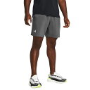 アンダーアーマー UNDER ARMOUR UAローンチ 7インチ アンラインド ショーツ メンズ グレー 灰色 スポーツ トレーニング ハーフ パンツ 1382622-025(4)