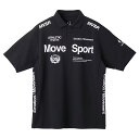 ムーブスポーツ MOVESPORT SUNSCREEN サンスクリーン ミニ鹿の子 ポロシャツ メンズ 春 夏 ブラック 黒 スポーツ トレーニング 半袖 ポロ...