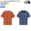 ザ・ノース・フェイス THE NORTH FACE S/S MULTI BORDER TEE ショートスリーブマルチボーダーティー 春 夏 半袖 Tシャツ アウトドア シャツ オーガニックコットン UVカット 天然素材 NT32455 IS KH