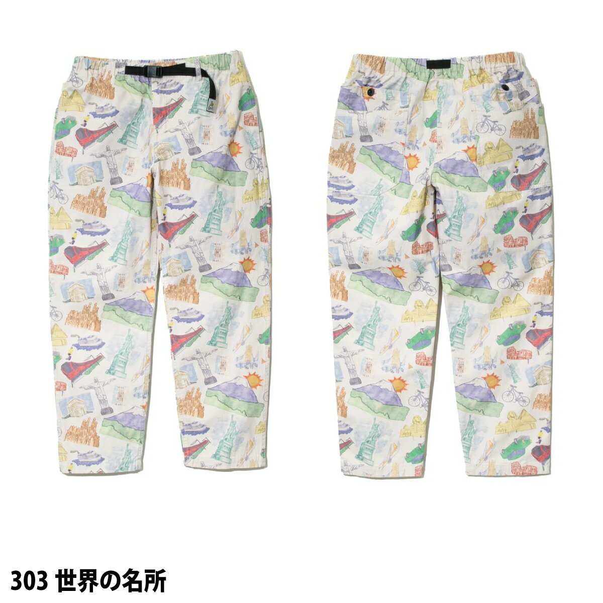 ゴースローキャラバン go slow caravan キャンバス総柄プリントハイクパンツ ハイクパンツ カジュアル パンツ 340214