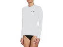 ナイキ NIKE エッセンシャル ロングスリーブ ハイドロガード レディース ホワイト 白 水泳 スイム 海水浴 ラッシュガード NESSA386-N100