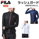 フィラ FILA ラッシュガード レディース ブラック ネイビー ホワイト 水泳 プール スイム 海水浴 319236-5