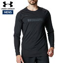 アンダーアーマー UNDER ARMOUR UAヒートギア フィッティド グラフィック ロングスリーブ シャツ メンズ 春 秋 冬 ブラック 黒 スポーツ トレーニング 長袖 Tシャツ 6007730-001