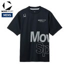 ムーブスポーツ MOVESPORT ドライメッシュ ビックロゴ 半袖シャツ メンズ 春 夏 ネイビー 紺 スポーツ トレーニング 半袖 Tシャツ ST5FHT00M-NV00