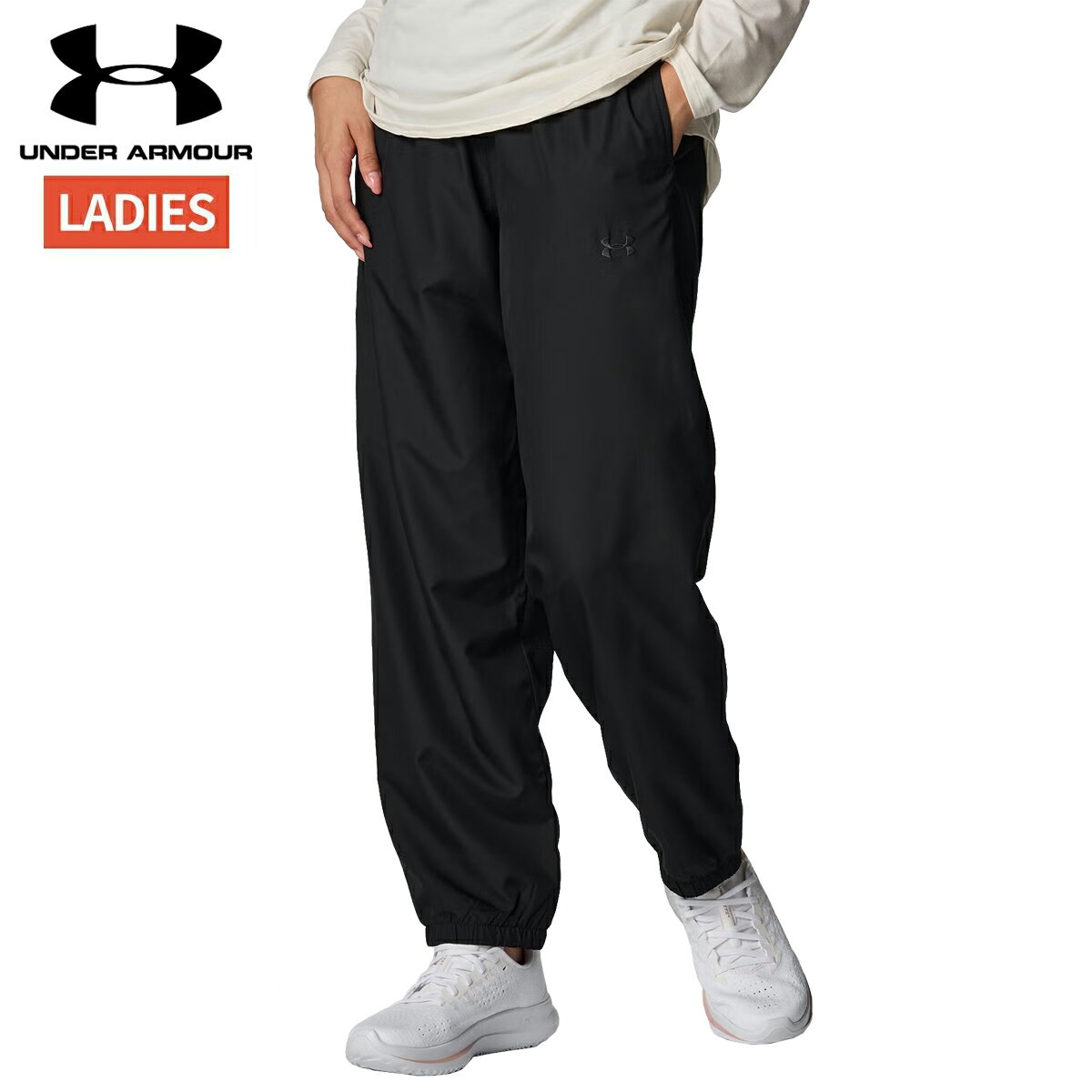 アンダーアーマー UNDER ARMOUR UAメッシュ ライナー ウーブン パンツ レディース ブラック 黒 スポーツ フィットネス ロング パンツ 6007720-001