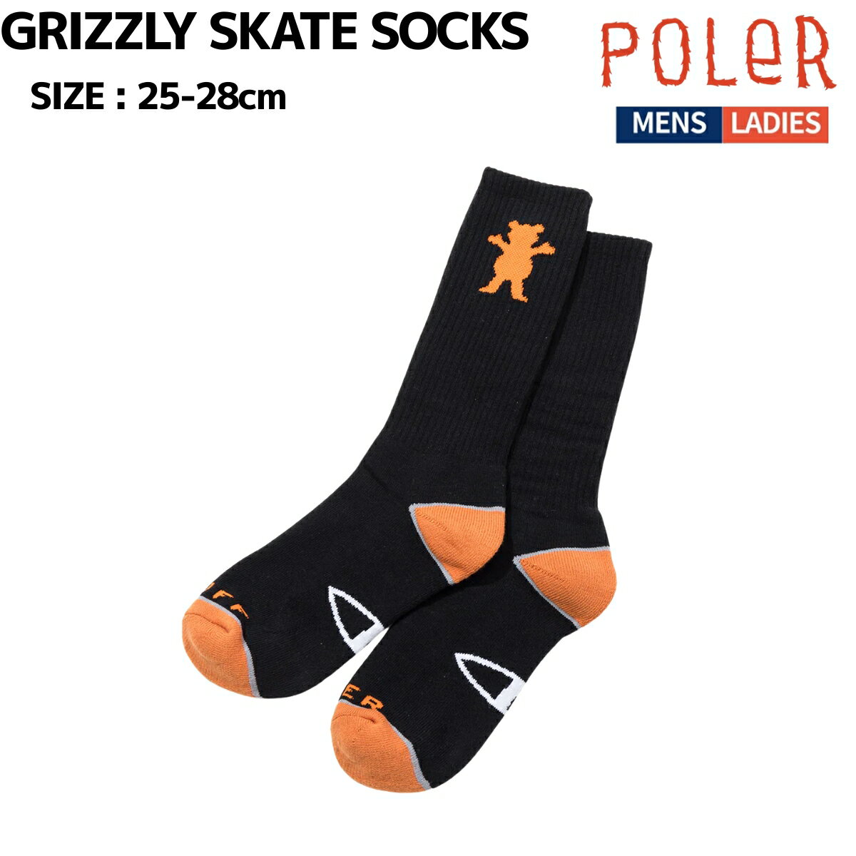 ݡ顼 POLeR GRIZZLY SKATE SOCKS ʪ ꡼  253MCV0185