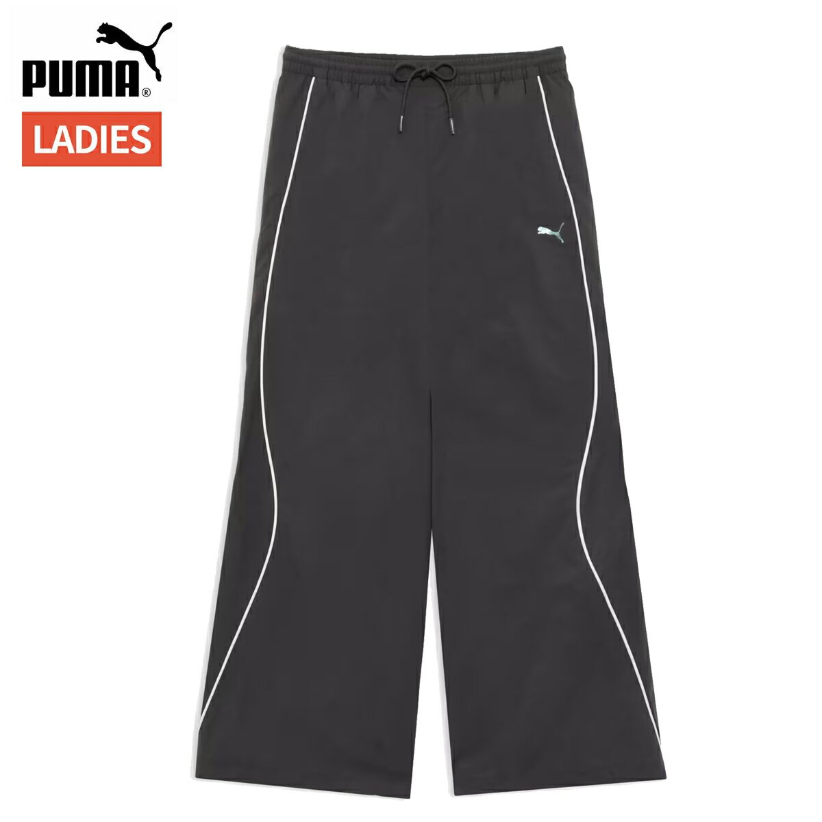 プーマ PUMA トレイン エッジ 裏メッシュライナー ウーブン パンツ レディース グレー 灰色 スポーツ ..