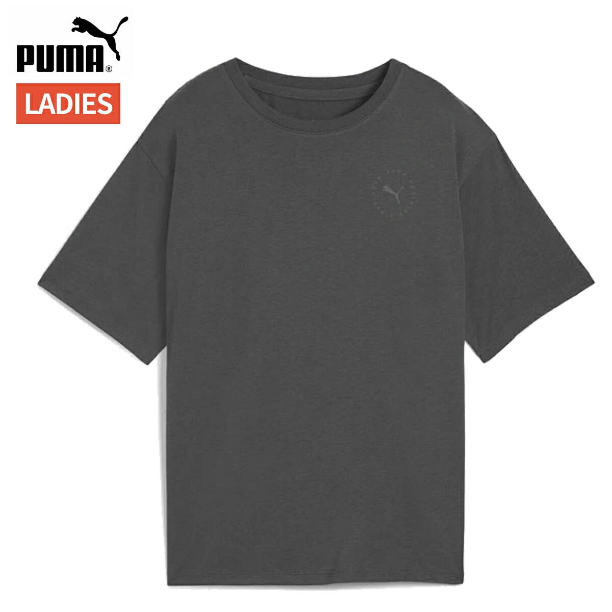 プーマ PUMA CHROME GRAPHIC クローム グラフィック Tシャツ レディース 春 夏 グレー 灰色 スポーツ フィットネス 半袖 Tシャツ 528025-44