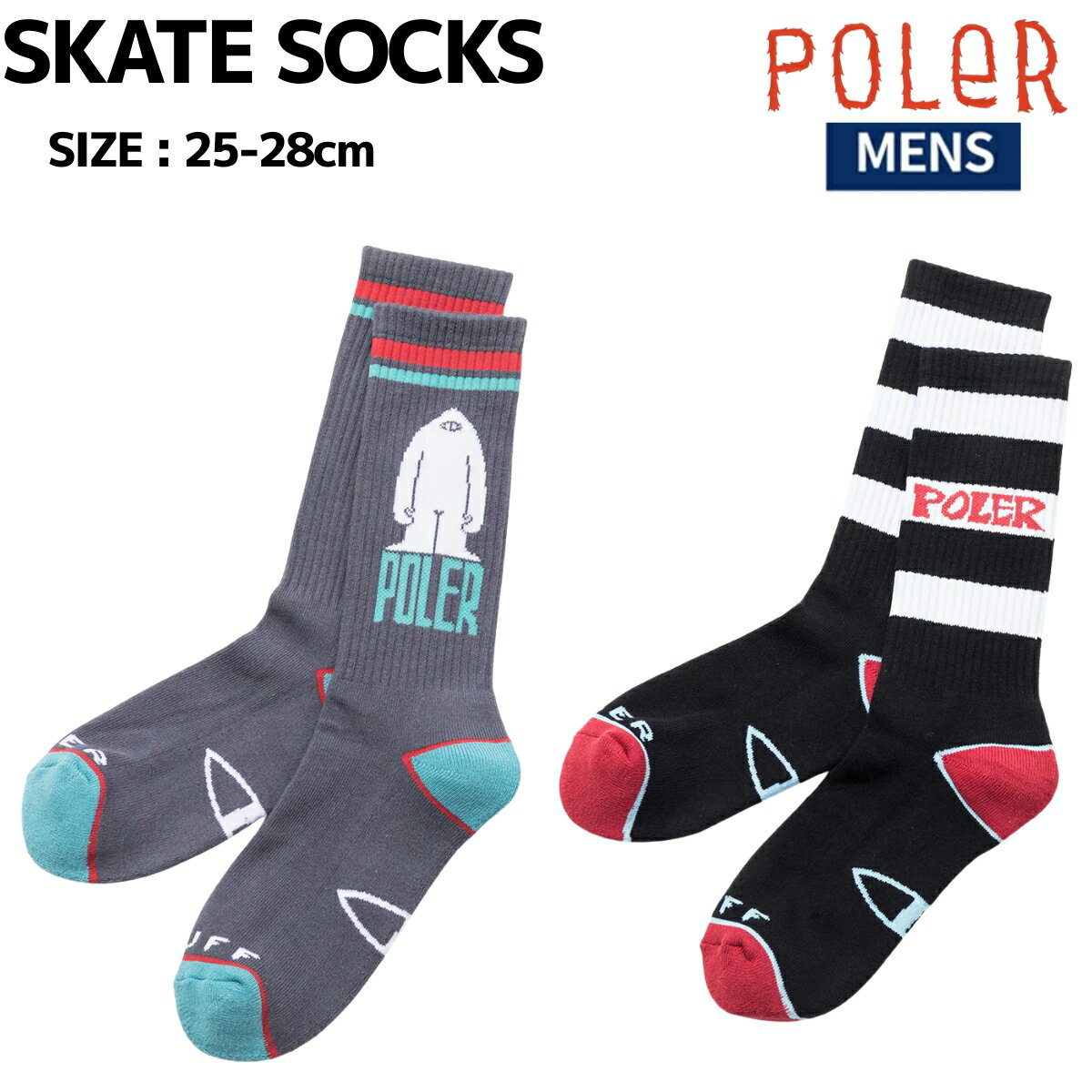 ݡ顼 POLeR SKATE SOCKS ʪ ꡼  253MCV0116