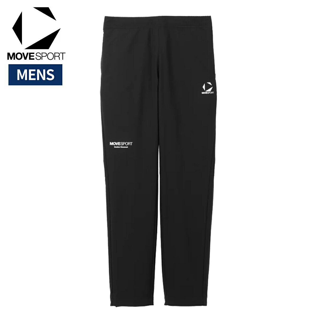 ムーブスポーツ MOVESPORT ストレッチウーブン テーパードパンツ メンズ ブラック 黒 スポーツ トレーニング ロング パンツ ST5FPZ21M-BK00