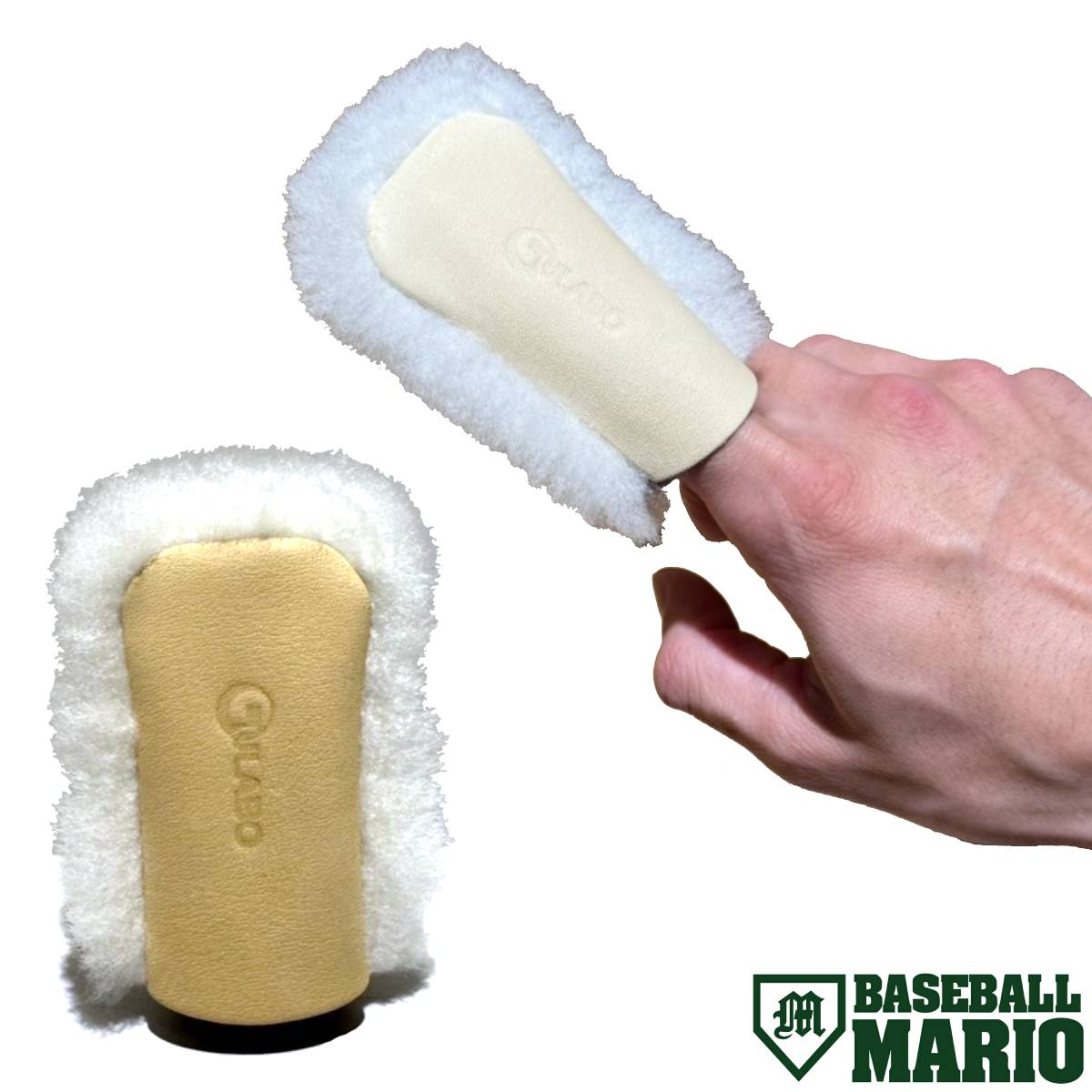 グラボ GULABO ムートン 小 野球 グローブ グラブ磨き 小物 お手入れ メンテナンス 羊毛 保革 保湿 ツヤ出し レザー ブラシ ベースボールマリオ GULABO-S