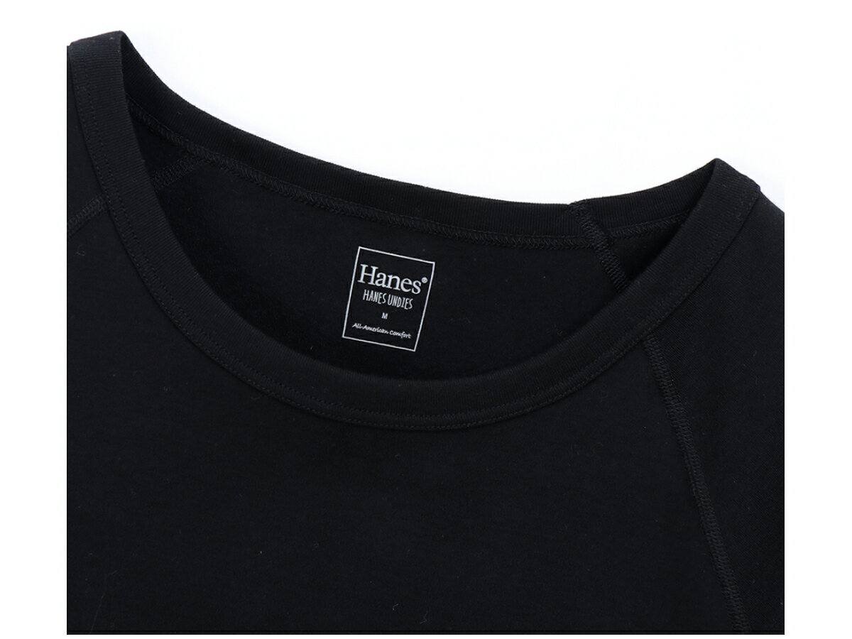 【返品・交換不可】ヘインズ：【レディース】スウェードニット ウォームTシャツ【Hanes CREW NECK T SHIRTS 長袖 シャツ インナー】【あす楽_土曜営業】【あす楽_日曜営業】 【191013】