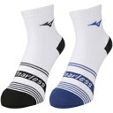 ミズノ MIZUNO ショートソックス 2足組 バレーボール V2MX9005-01