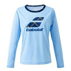 レディースウエア バボラ BabolaT PURE LONG SLEEVE SHIRT (チェック柄ロゴ) テニス レディースウェア BWP3527-BL00