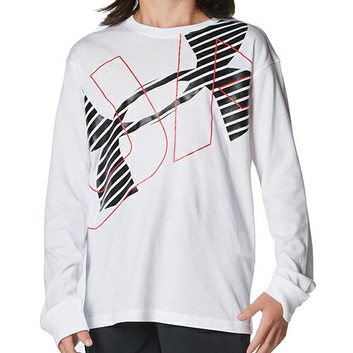 アンダーアーマー UA スーパービッグロゴ ロングスリーブTシャツ(ジュニア)長袖 1381168-100