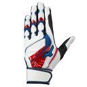 ミズノ MIZUNO WILLDRIVE BLUE 野球 ソフトボール ジュニアバッティンググラブ 1EJEY528-01(4)
