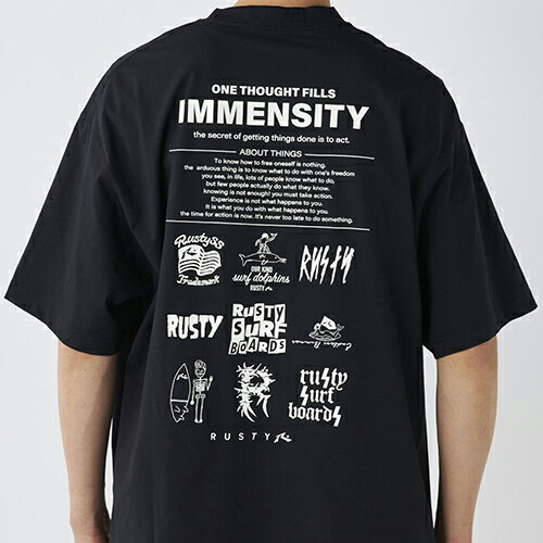 ラスティ RUSTYハンソデUVTシャツMENS RASH GUARD914465-BLK