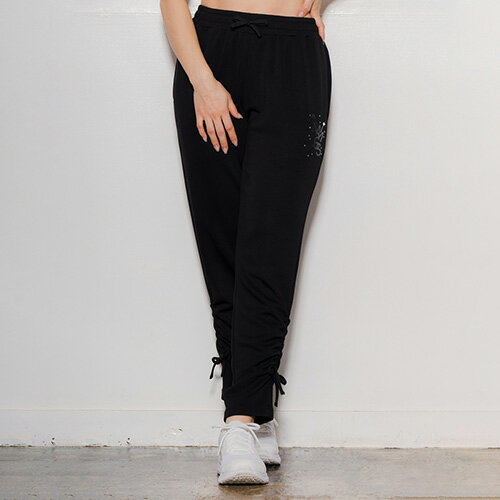 ダミス DA MISS バックプリントドロストパンツ ロングパンツ フィットネス ウィメンズ 1532-1425-BLK ダミス DA MISS バックプリントドロストパンツ ロングパンツ フィットネス ウィメンズ 1532-1425-BLK