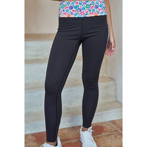 ミカノ MIKANO サイド切替ロングレギンス フィットネス レディース 65125M-BL