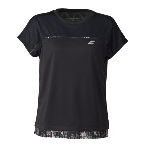 バボラ Babolat PURE SHORT SLEEVE SHIRT 半袖 テニス レディース BWP5523-BK00 バボラ Babolat PURE SHORT SLEEVE SHIRT 半袖 テニス レディース BWP5523-BK00