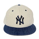 ニューエラ NEW ERA 59FIFTY MLB Oatmeal Heather ニューヨーク・ヤンキース オートミール ネイビーバイザー 野球 MLB ベースボール キャップ 14388837(4)