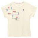 ルコック le coq sportif 接触冷感グラフィックゲームシャツ テニス 半袖 ウィメンズ LN5SHT50L-WH01