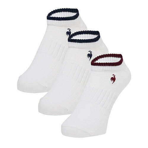 ルコック le coq sportif 3Pソックス スニーカー丈 トレーニング/ジム・カジュアル 靴下 ユニセックス LT5FSO31U-WH00