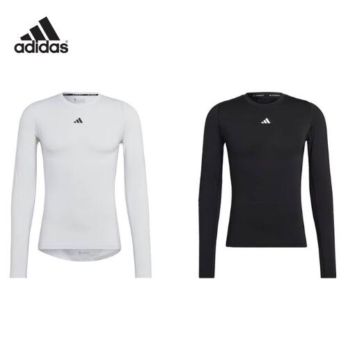 adidas アディダス テックフィット トレーニング 長袖Tシャツ メンズ スポーツウェア アンダーシャツ タイトフィット クルーネック IG435