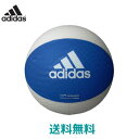 【送料無料 メール便発送】アディダス ソフトバレーボール 軽量4号球 青×白 周囲77〜79cm(直径約25cm) 200〜220g AVSBW
