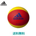 【送料無料 メール便発送】アディダス ソフトバレーボール 軽量4号球 赤×黄 周囲77〜79cm(直径約25cm) 200〜220g AVSRY