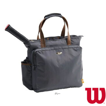 【テニス バッグ ウィルソン】 W BEAR TOTE 11POCKETS／ウィルソンベアトート 11ポケット／ラケット2本収納可／GREY（WR8007704001）