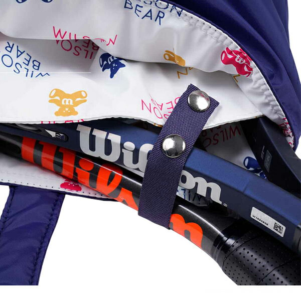 【テニス バッグ ウィルソン】 ONE BEAR TOTE／ワンベア トート／リバーシブル／ラケット2本収納可／NAVY（WR8008102001）