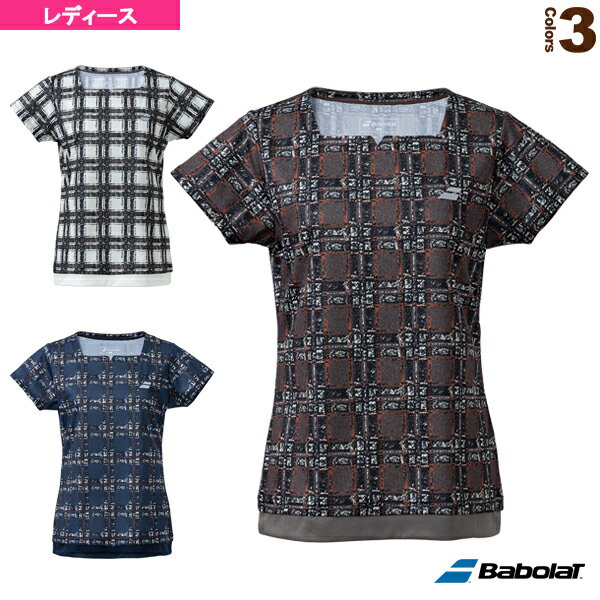 テニス・バドミントンウェア（レディース） バボラ PURE SHORT SLEEVE SHIRT／半袖シャツ／レディース（BWG2377）