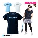 【テニス・バドミントンウェア(レディース) バボラ】 ショートスリーブシャツ/PURE SHORT SLEEVE SHIRT/レディース(BWP3525)