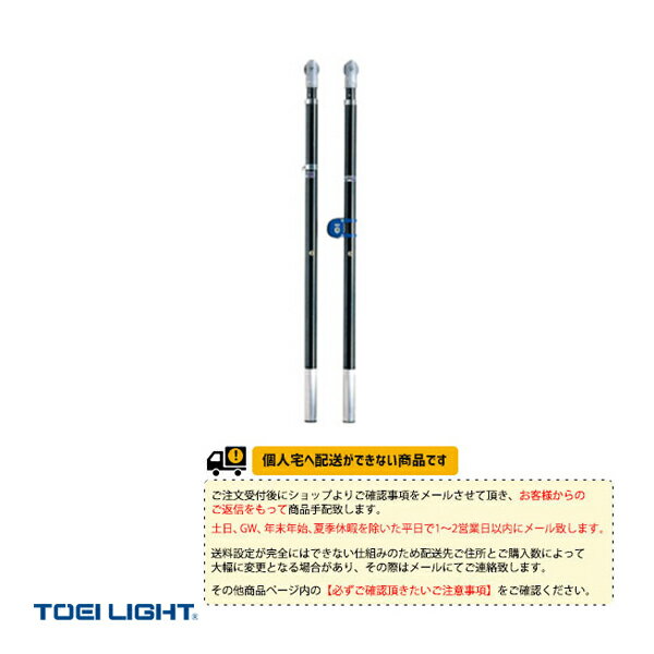 【バレーボール設備・備品 TOEI(トーエイ)】 [送料別途]バレー支柱カーボン／ギヤ式高さ調節／2本1組（..