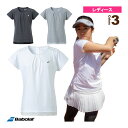 【テニス・バドミントン ウェア（レディース） バボラ】 半袖ゲームシャツ／VS SHORT SLEEVE SHIRT／レディース（BWG3370）