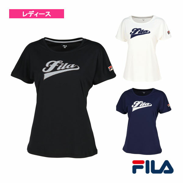 【テニス・バドミントン ウェア（レディース） フィラ】 アップリケTシャツ／レディース（VL2742）